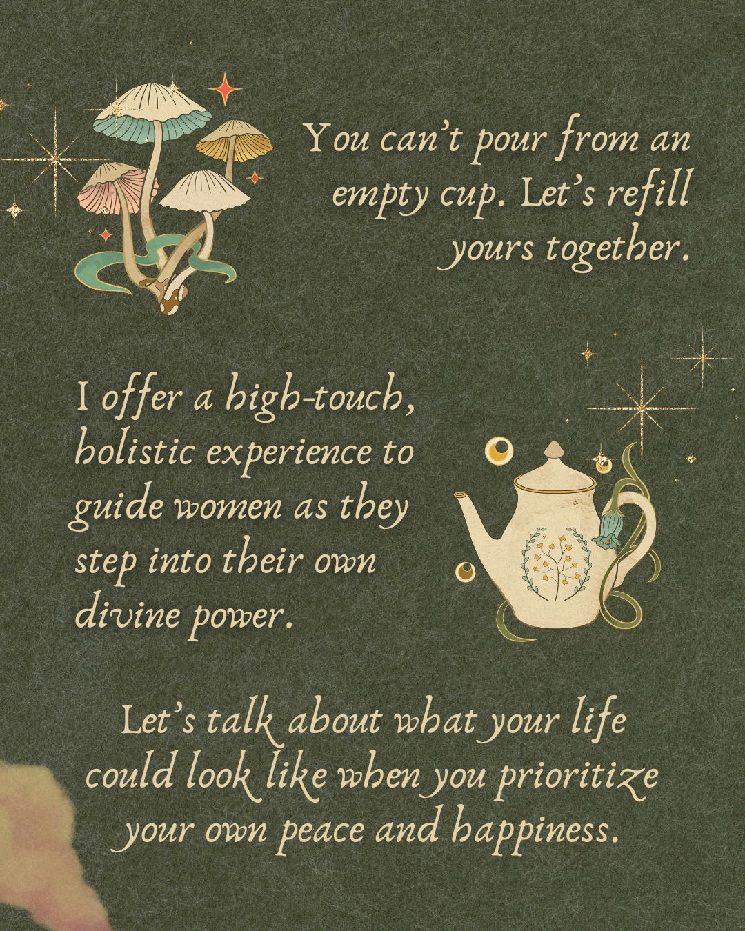 Private tarot readings and spiritual guidance for life decisions, relationships, and personal growth in the Lowcountry