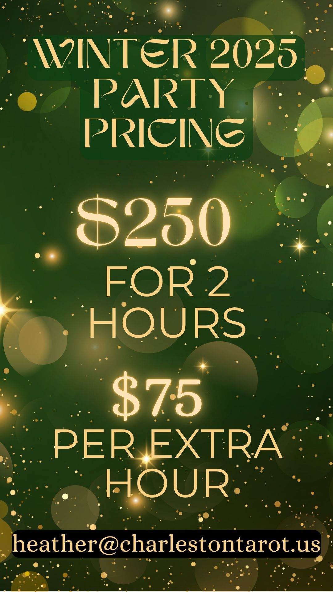 Charleston Holiday Event Entertainment with Carolina Moon Tarot, Party Tarot Reader in the South Carolina Lowcountry for Thanksgiving Gathering, Christmas Parties and New Year's Celebrations