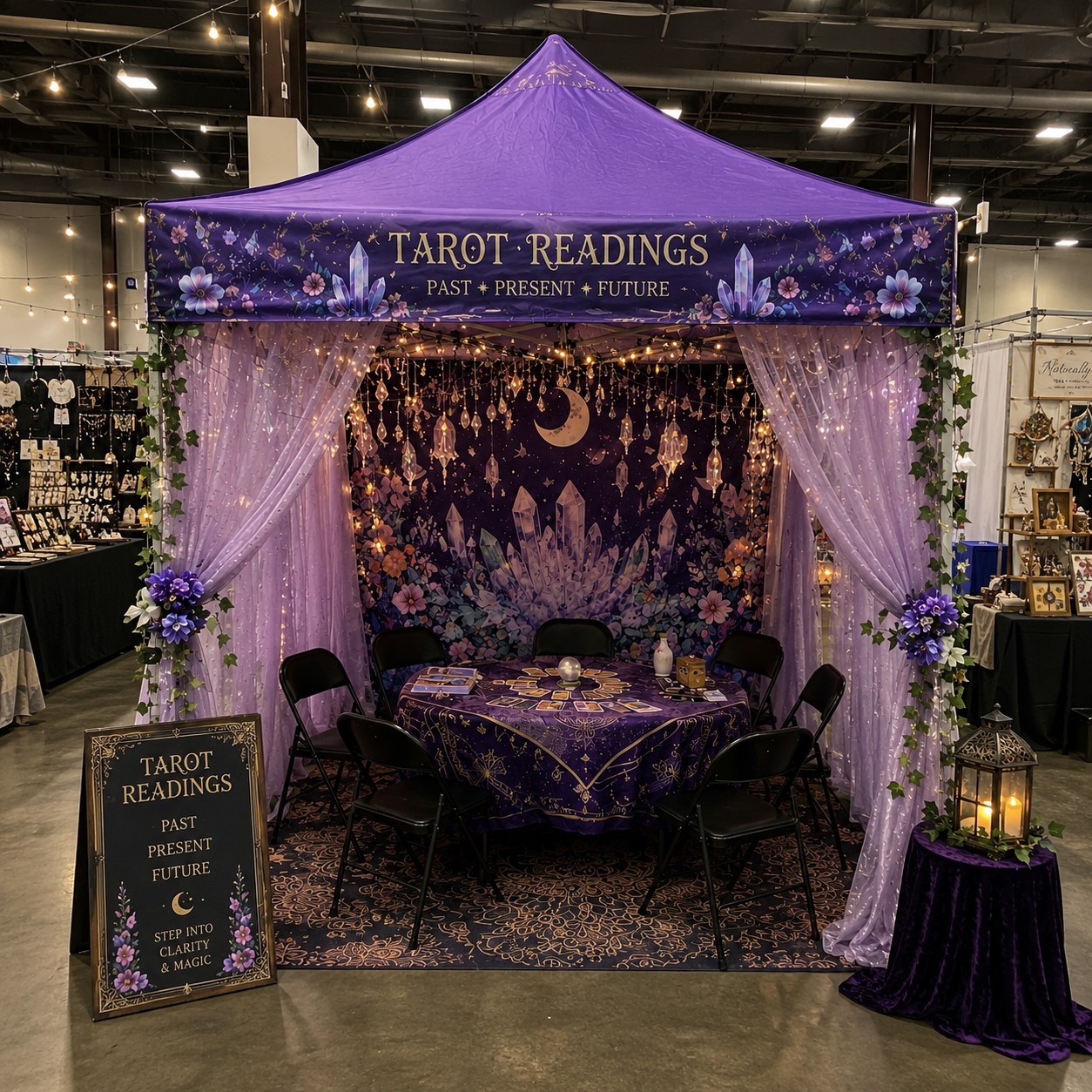 Mobile Tarot Lounge Outdoor Party Entertainment for South Carolina Lowcountry Events - Charleston, SC