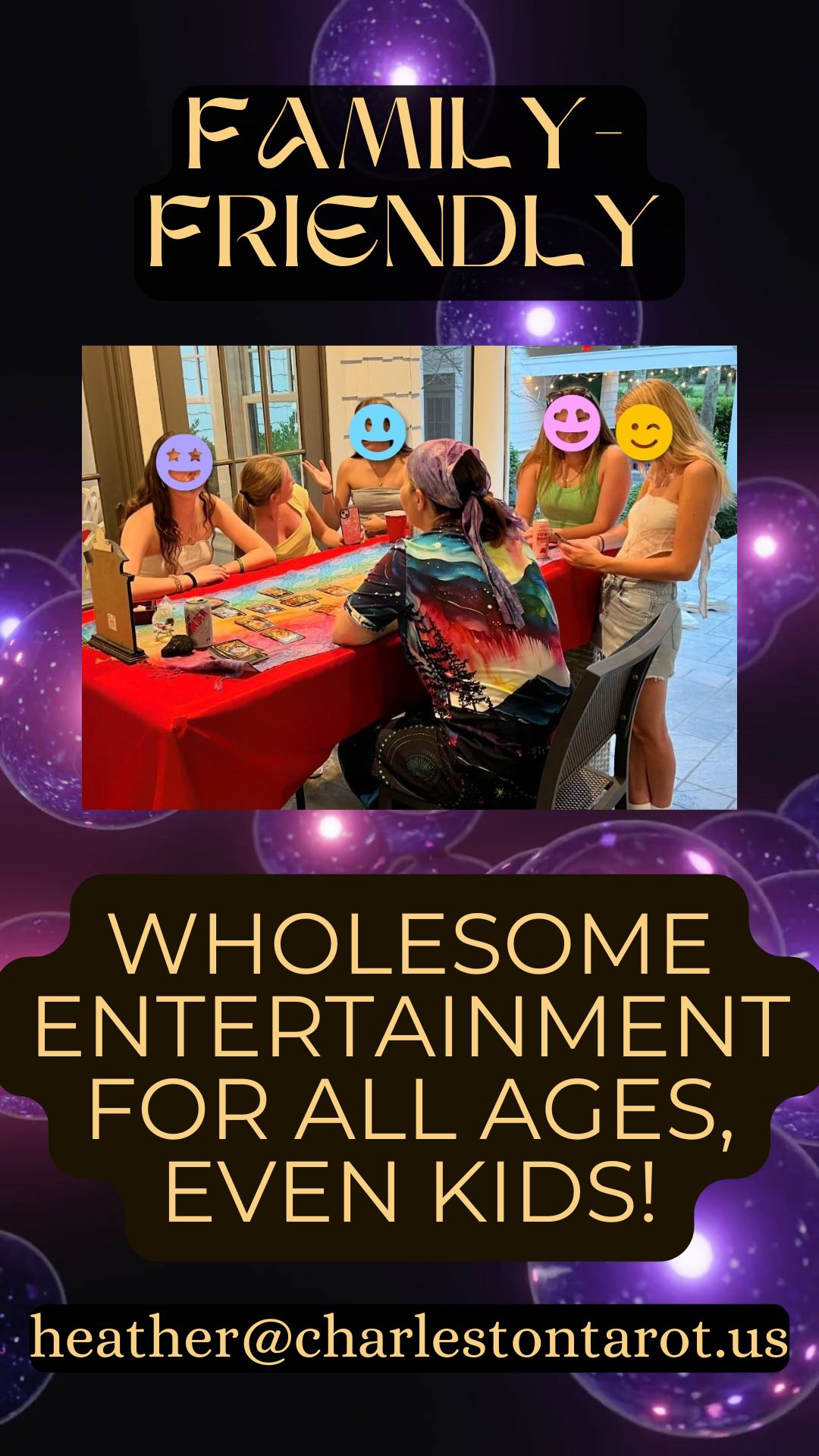 Tarot card readings for dinner parties and girls night events in Charleston SC